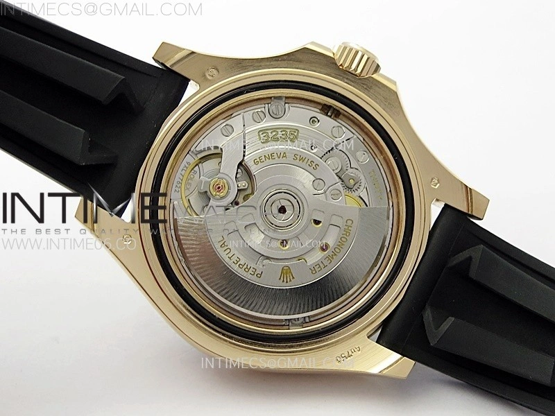 Yacht-Master 126655 Gain Weight RG Tungsten Gold ARF 1:1 Best Edition Black Ceramic Bezel on Oysterflex Rubber Strap VS3235