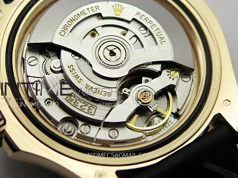 Yacht-Master 126655 Gain Weight RG Tungsten Gold ARF 1:1 Best Edition Black Ceramic Bezel on Oysterflex Rubber Strap VS3235