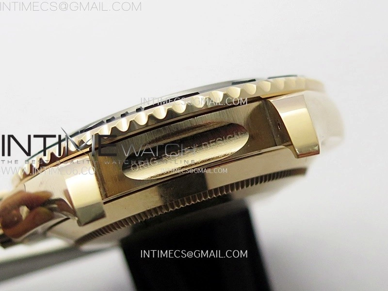 Yacht-Master 126655 Gain Weight RG Tungsten Gold ARF 1:1 Best Edition Black Ceramic Bezel on Oysterflex Rubber Strap VS3235