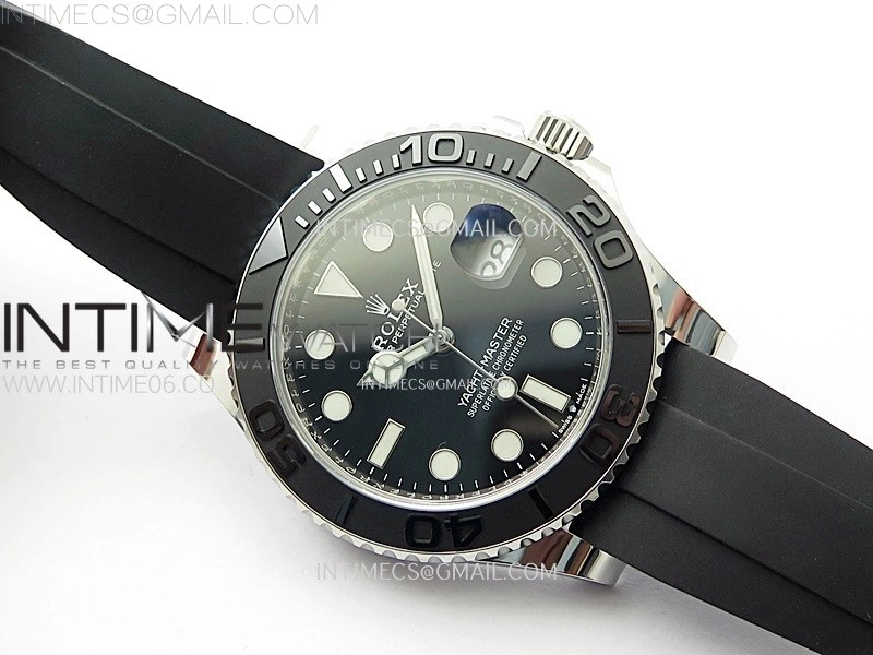 Yacht-Master 226559 Weight PG Tungsten Gold ARF 1:1 Best Edition Black Ceramic Bezel on Oysterflex Rubber Strap VS3235