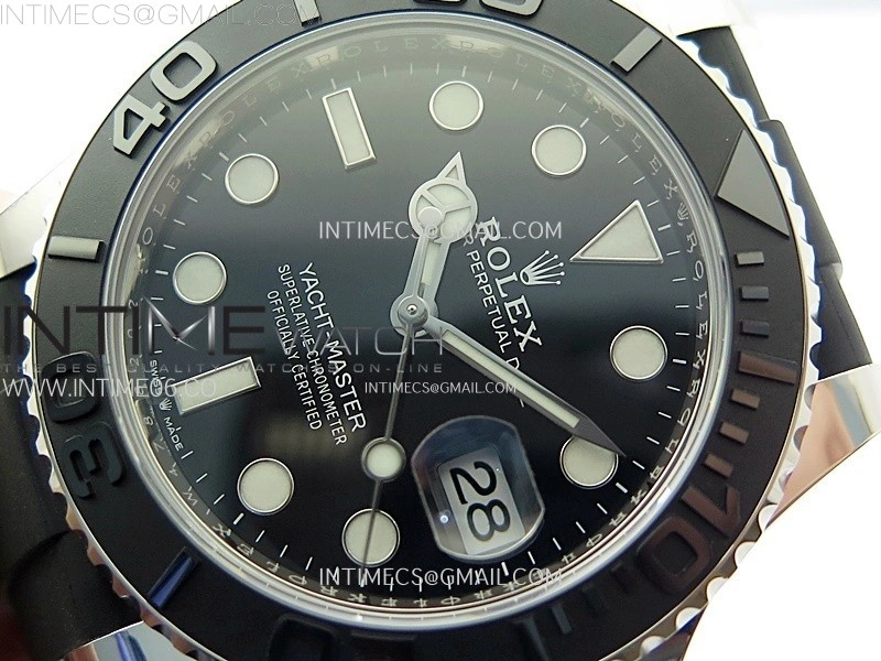 Yacht-Master 226559 Weight PG Tungsten Gold ARF 1:1 Best Edition Black Ceramic Bezel on Oysterflex Rubber Strap VS3235