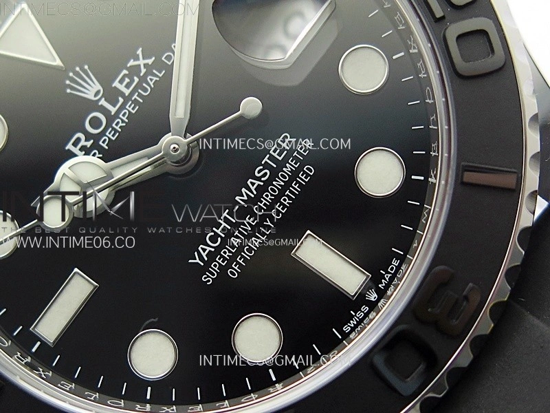 Yacht-Master 226559 Weight PG Tungsten Gold ARF 1:1 Best Edition Black Ceramic Bezel on Oysterflex Rubber Strap VS3235