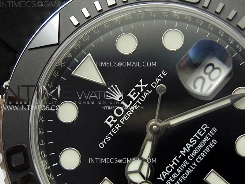Yacht-Master 226559 Weight PG Tungsten Gold ARF 1:1 Best Edition Black Ceramic Bezel on Oysterflex Rubber Strap VS3235