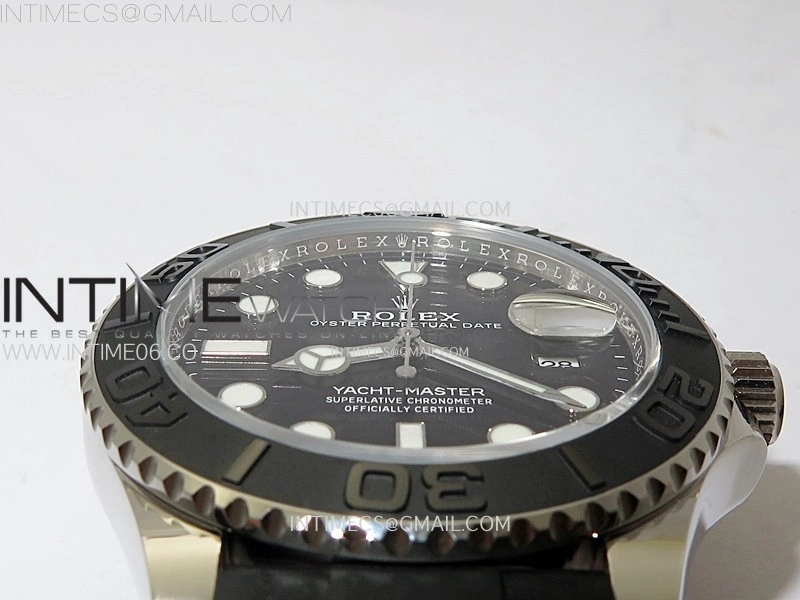 Yacht-Master 226559 Weight PG Tungsten Gold ARF 1:1 Best Edition Black Ceramic Bezel on Oysterflex Rubber Strap VS3235