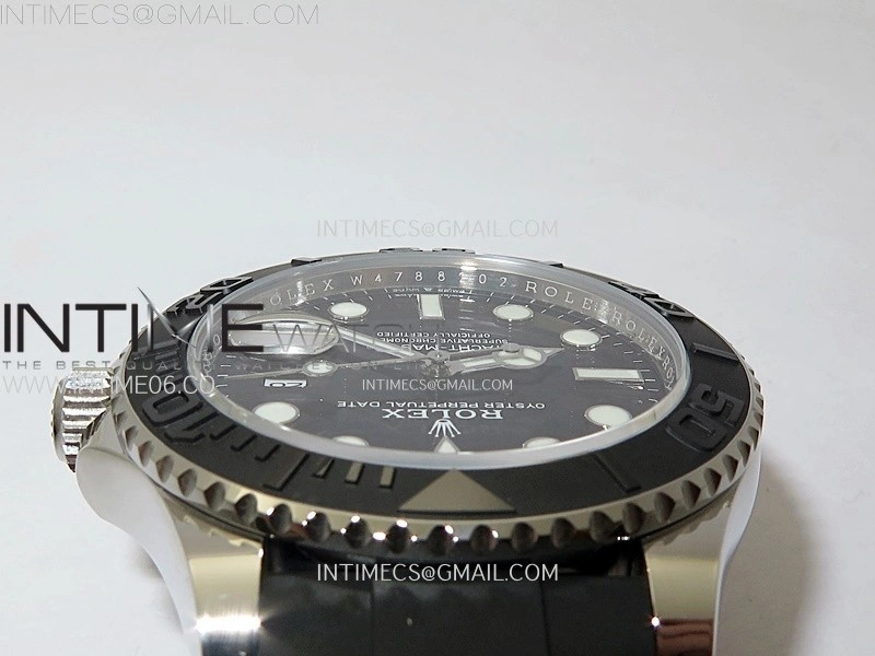 Yacht-Master 226559 Weight PG Tungsten Gold ARF 1:1 Best Edition Black Ceramic Bezel on Oysterflex Rubber Strap VS3235