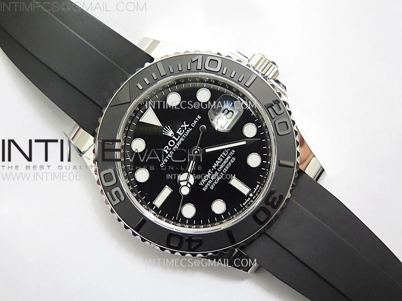 Yacht-Master 226559 Weight PG Tungsten Gold ARF 1:1 Best Edition Black Ceramic Bezel on Oysterflex Rubber Strap VS3235