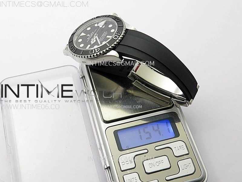 Yacht-Master 226559 Weight PG Tungsten Gold ARF 1:1 Best Edition Black Ceramic Bezel on Oysterflex Rubber Strap VS3235
