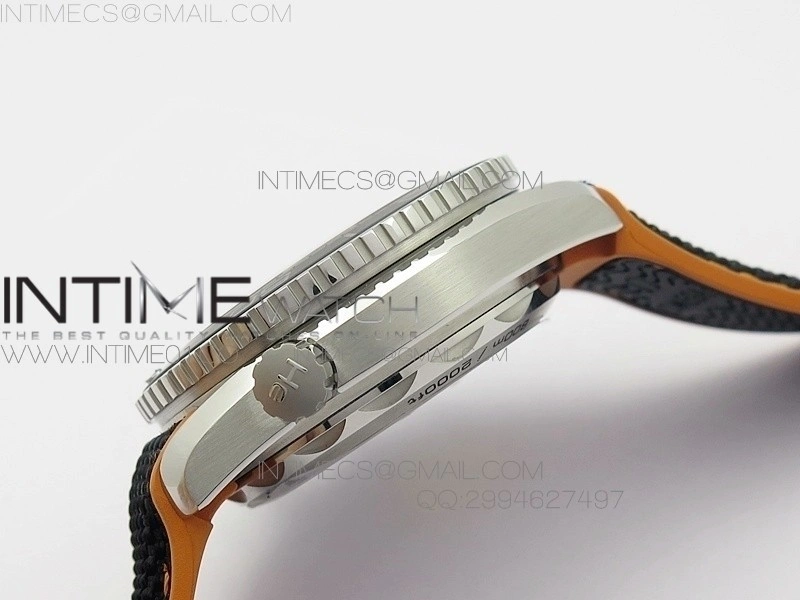 Planet Ocean Master Chronometer Chrono SS OM 1:1 Best Edition Gray Dial on Nylon Strap A9900