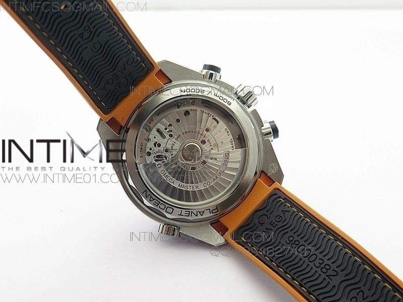 Planet Ocean Master Chronometer Chrono SS OM 1:1 Best Edition Gray Dial on Nylon Strap A9900