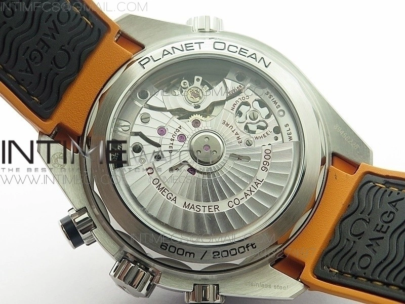 Planet Ocean Master Chronometer Chrono SS OM 1:1 Best Edition Gray Dial on Nylon Strap A9900