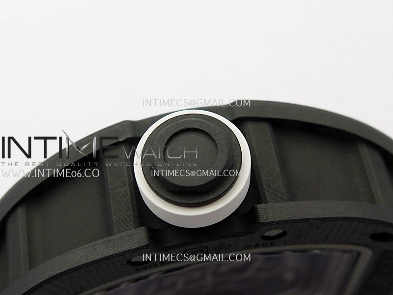 RM055 Blue Inner Bezel White Crown NTPT ZF 1:1 Best Edition Skeleton On White Shark Rubber Strap RMUL2 Super Clone