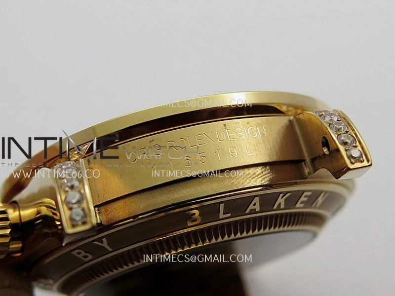 Daytona Arolla Challenge Blaken Rainbow Diamond Bezel RG Sonic Skeleton Dial On RG Bracelet Super Clone SA4130