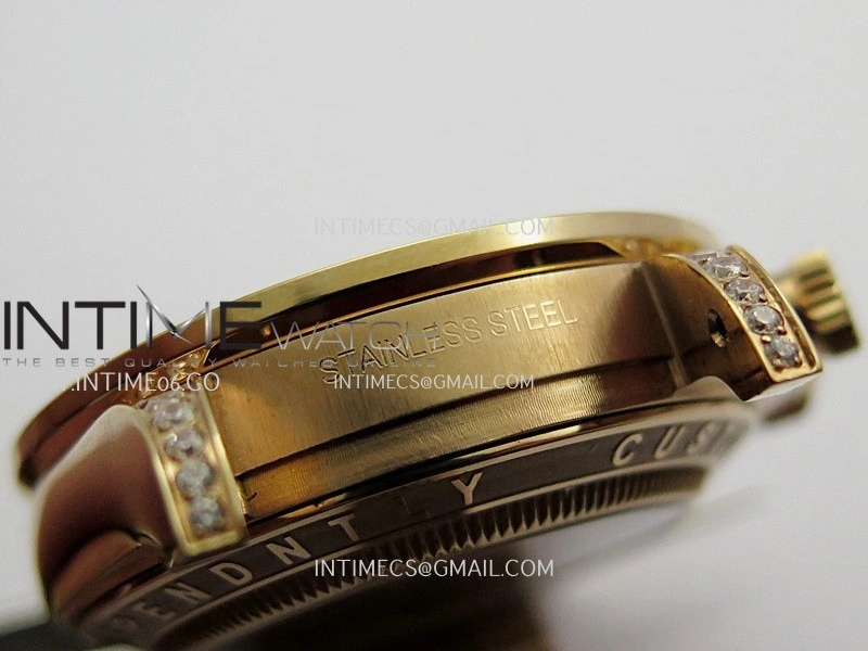 Daytona Arolla Challenge Blaken Rainbow Diamond Bezel RG Sonic Skeleton Dial On RG Bracelet Super Clone SA4130