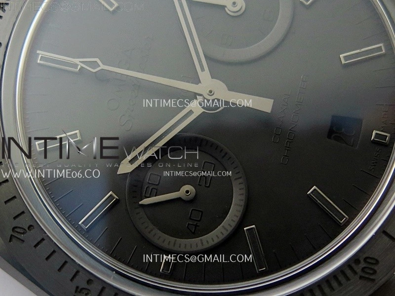 Speedmaster "Dark Side of The Moon" Real Ceramic N1F 1:1 Best Edition Vintage Black Dial on Black Nylon Strap A9300