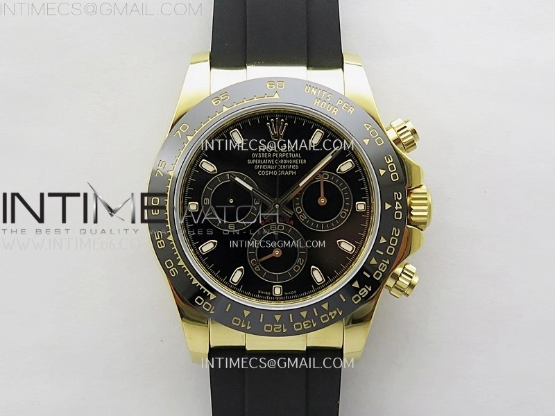 Daytona 116518 Gain Weight AF 1:1 Best Edition Black Dial Sticks Markers on Oysterflex Strap SH4130