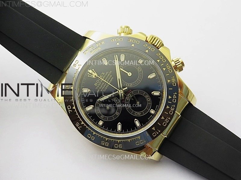 Daytona 116518 Gain Weight AF 1:1 Best Edition Black Dial Sticks Markers on Oysterflex Strap SH4130