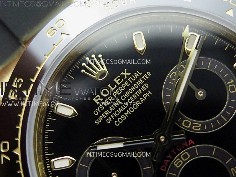 Daytona 116518 Gain Weight AF 1:1 Best Edition Black Dial Sticks Markers on Oysterflex Strap SH4130