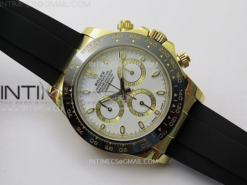 Daytona 116518 Gain Weight AF 1:1 Best Edition White Dial Sticks Markers on Oysterflex Strap SH4130