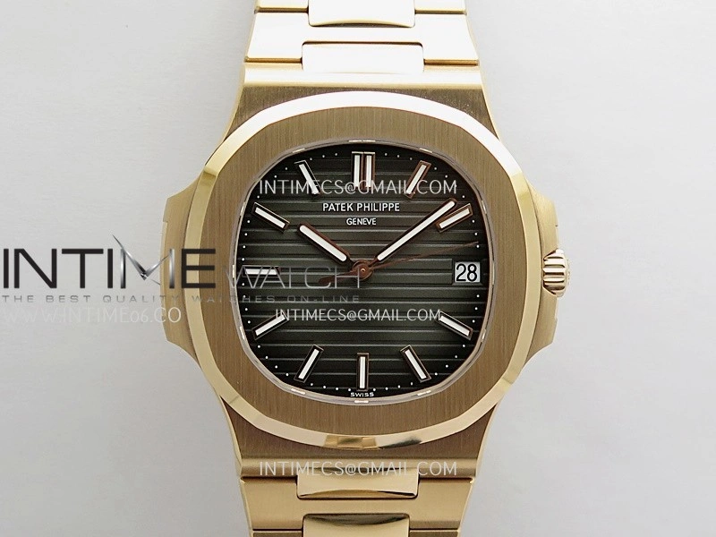 Nautilus 5711 Gain Weight DDF 1:1 Best Edition Gray Textured Dial On RG Bracelet Super Clone DD324