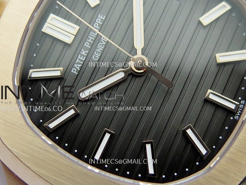 Nautilus 5711 Gain Weight DDF 1:1 Best Edition Gray Textured Dial On RG Bracelet Super Clone DD324