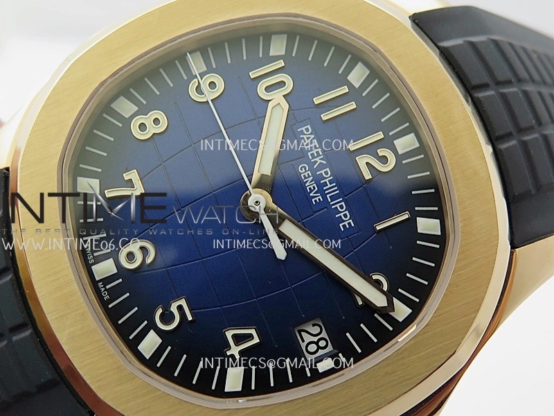 Aquanaut 5167 Gain Weight RG DDF 1:1 Best Edition Blue Dial On Blue Rubber Strap Super Clone DD330