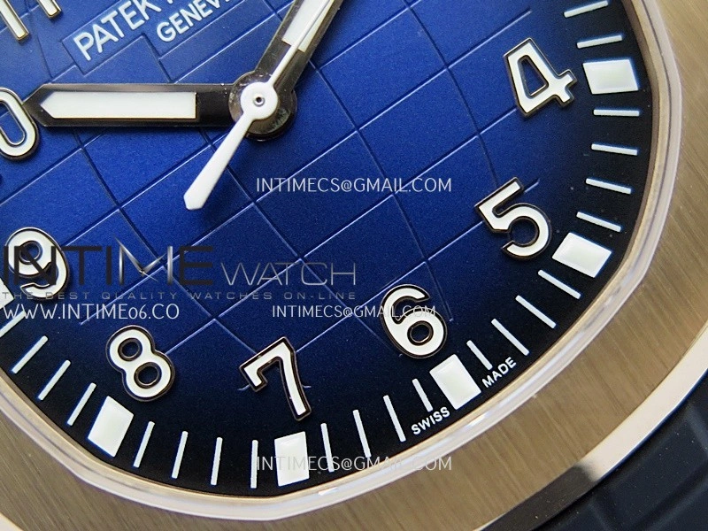 Aquanaut 5167 Gain Weight RG DDF 1:1 Best Edition Blue Dial On Blue Rubber Strap Super Clone DD330
