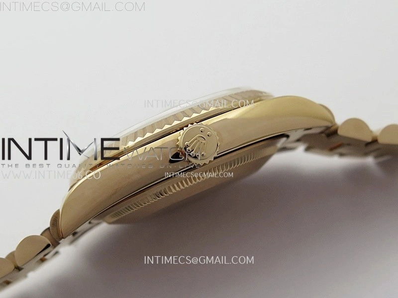 Day Date 128235 Gain Weight RG QF 1:1 Best Edition White Dial Roman Markers on RG President Bracelet