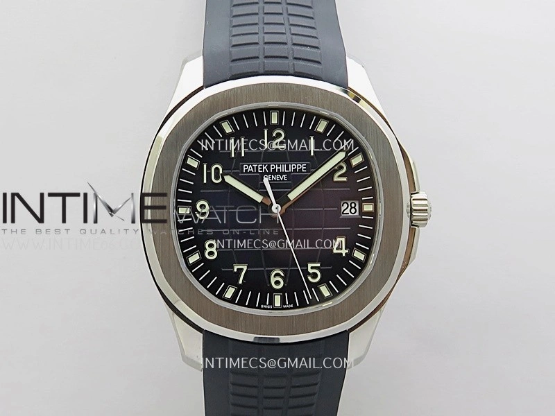 Aquanaut 5168G 42mm Gain Weight SS DDF 1:1 Best Edition Blue Dial On Blue Rubber Strap Super Clone DD330