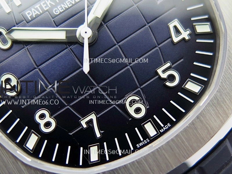 Aquanaut 5168G 42mm Gain Weight SS DDF 1:1 Best Edition Blue Dial On Blue Rubber Strap Super Clone DD330