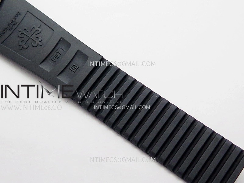 Aquanaut 5168G 42mm Gain Weight SS DDF 1:1 Best Edition Blue Dial On Blue Rubber Strap Super Clone DD330