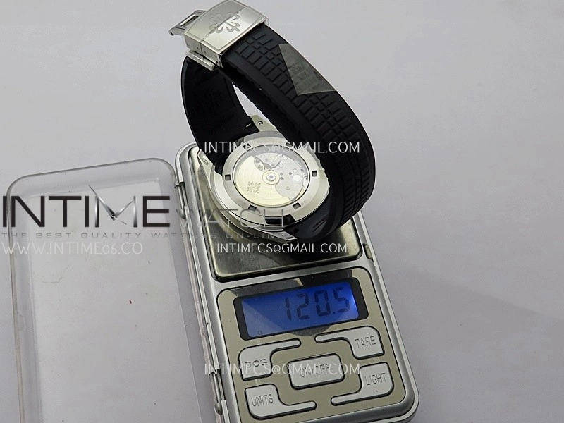 Aquanaut 5168G 42mm Gain Weight SS DDF 1:1 Best Edition Blue Dial On Blue Rubber Strap Super Clone DD330