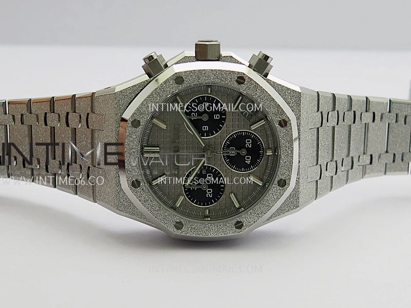 Royal Oak Chrono 26240 Frosted SS Gain Weight V2 DDF 1:1 Best Edition Gray Dial Frosted SS Bracelet Super Clone DD4401