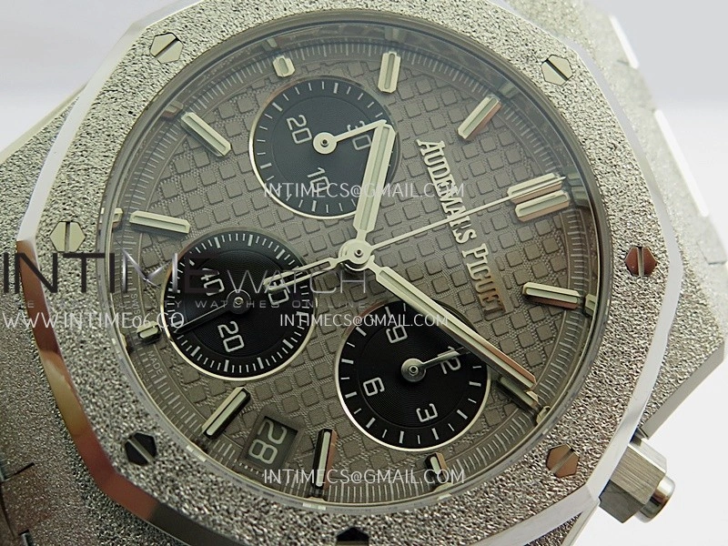 Royal Oak Chrono 26240 Frosted SS Gain Weight V2 DDF 1:1 Best Edition Gray Dial Frosted SS Bracelet Super Clone DD4401