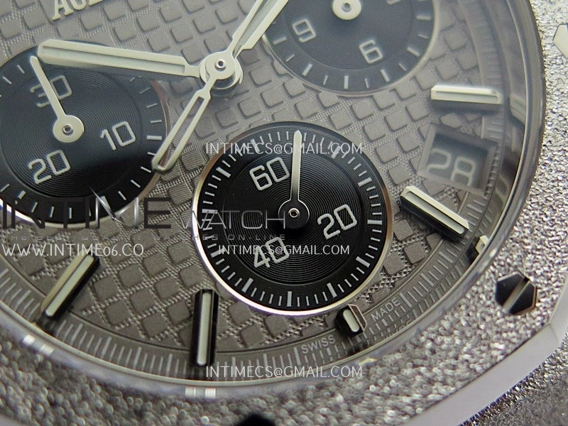 Royal Oak Chrono 26240 Frosted SS Gain Weight V2 DDF 1:1 Best Edition Gray Dial Frosted SS Bracelet Super Clone DD4401