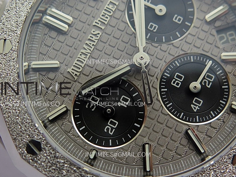 Royal Oak Chrono 26240 Frosted SS Gain Weight V2 DDF 1:1 Best Edition Gray Dial Frosted SS Bracelet Super Clone DD4401