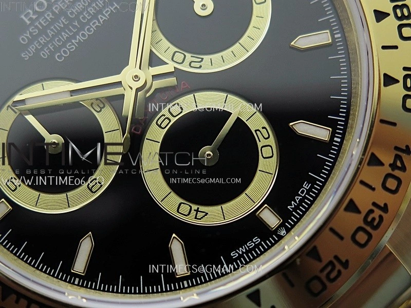 Daytona 126508 Gain Weight YG QF 1:1 Best Edition Black Dial Stick Markers on YG Bracelet SH4131 V6