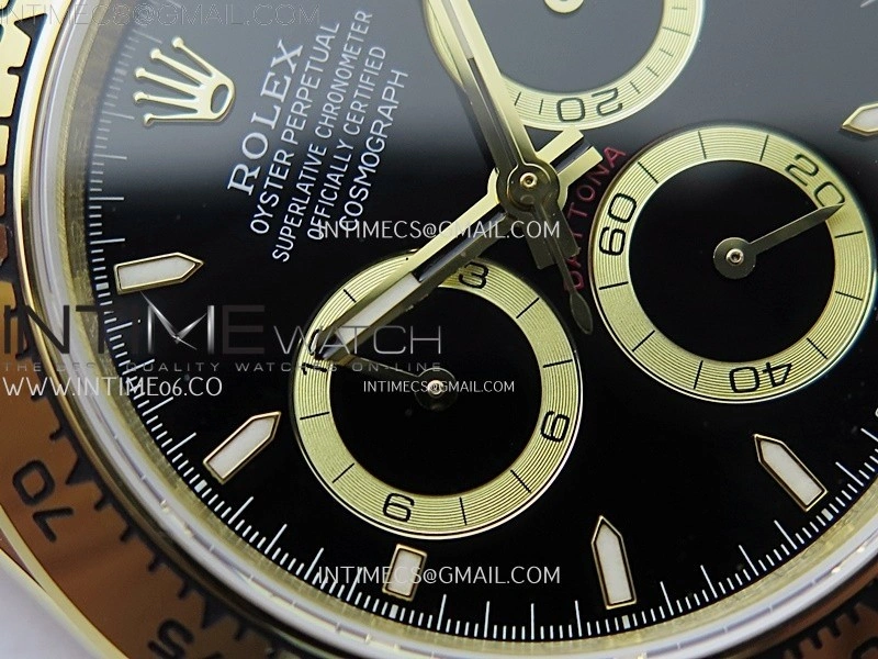 Daytona 126508 Gain Weight YG QF 1:1 Best Edition Black Dial Stick Markers on YG Bracelet SH4131 V6