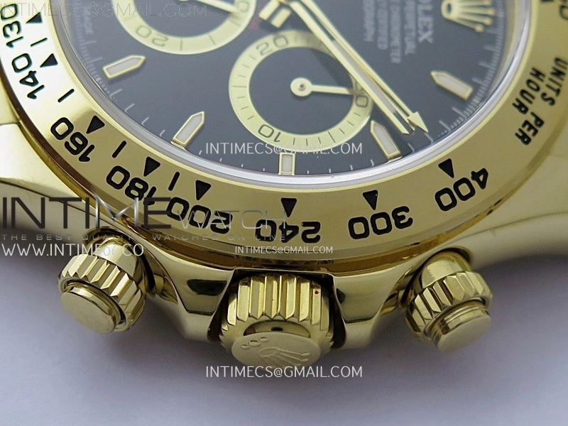 Daytona 126508 Gain Weight YG QF 1:1 Best Edition Black Dial Stick Markers on YG Bracelet SH4131 V6