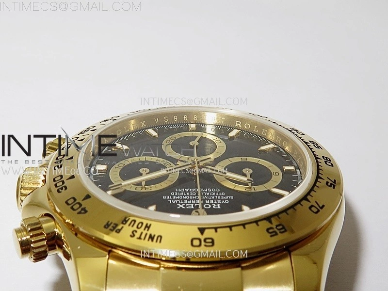 Daytona 126508 Gain Weight YG QF 1:1 Best Edition Black Dial Stick Markers on YG Bracelet SH4131 V6