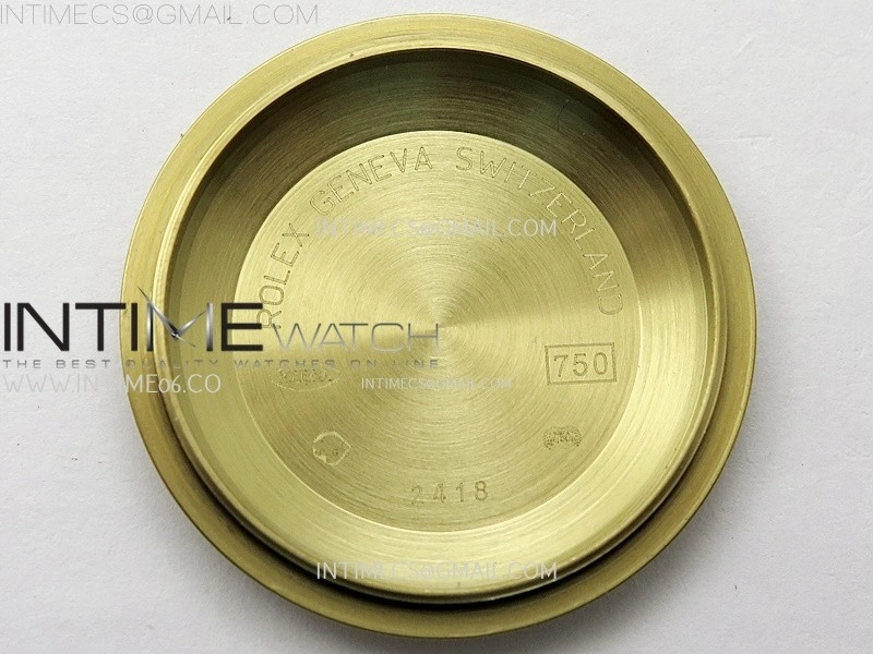 Day Date 128238 Gain Weight YG QF 1:1 Best Edition Green Dial Roman Markers on YG President Bracelet