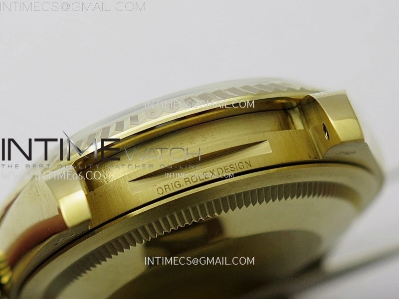 Day Date 128238 Gain Weight YG QF 1:1 Best Edition White Dial Roman Markers on YG President Bracelet