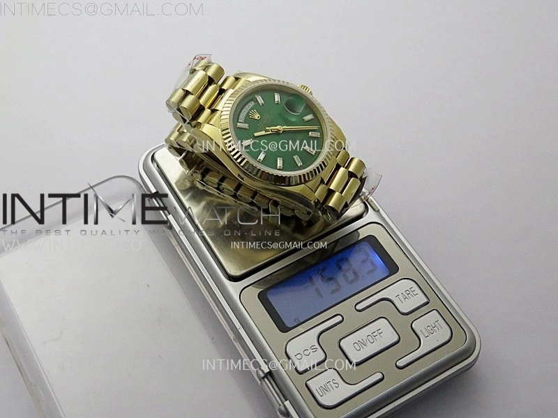 Day Date 128238 Gain Weight YG QF 1:1 Best Edition White Dial Roman Markers on YG President Bracelet