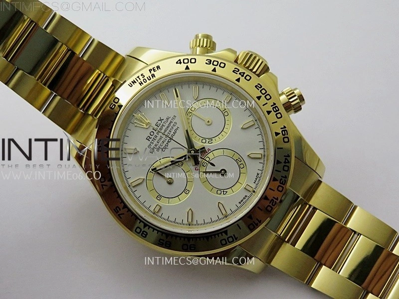 Daytona 126508 Gain WeightYG QF 1:1 Best Edition White Dial Sticks Markers on YG Bracelet SH4131 V6