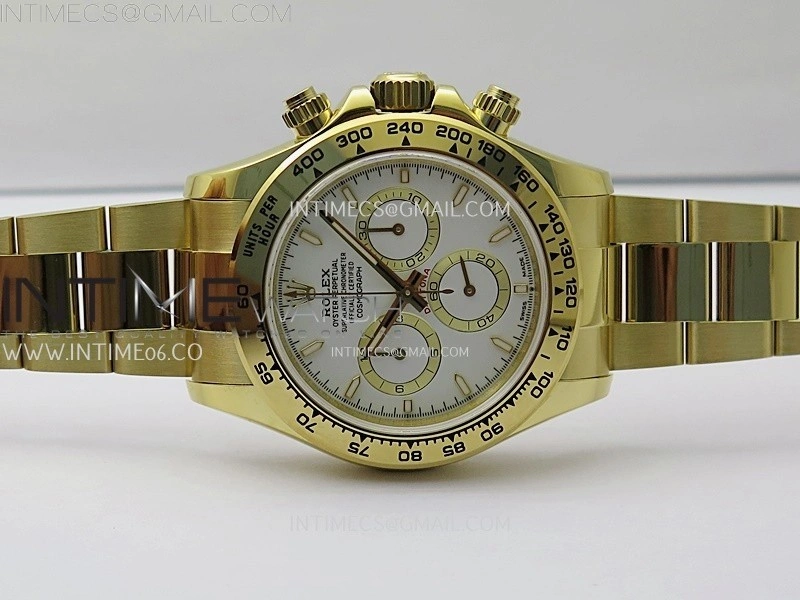 Daytona 126508 Gain WeightYG QF 1:1 Best Edition White Dial Sticks Markers on YG Bracelet SH4131 V6