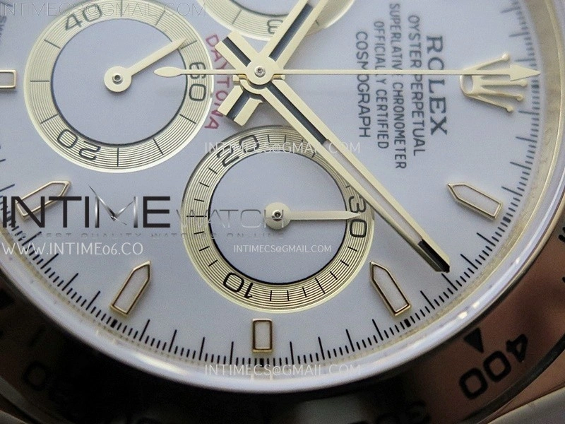 Daytona 126508 Gain WeightYG QF 1:1 Best Edition White Dial Sticks Markers on YG Bracelet SH4131 V6