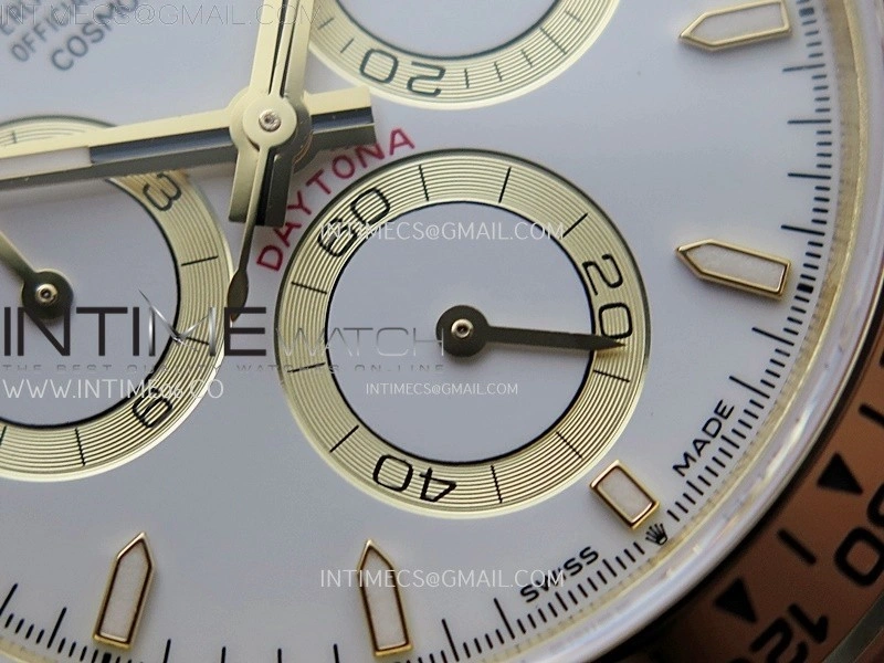 Daytona 126508 Gain WeightYG QF 1:1 Best Edition White Dial Sticks Markers on YG Bracelet SH4131 V6