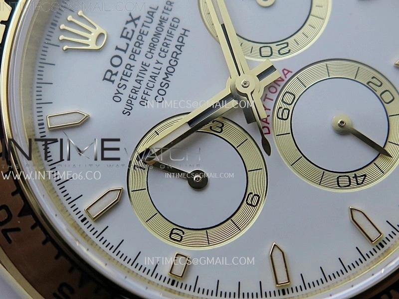 Daytona 126508 Gain WeightYG QF 1:1 Best Edition White Dial Sticks Markers on YG Bracelet SH4131 V6