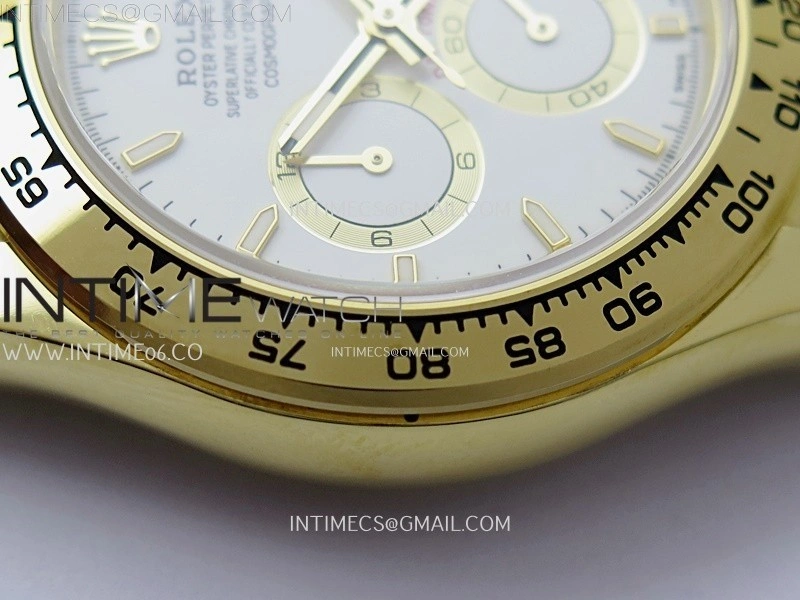 Daytona 126508 Gain WeightYG QF 1:1 Best Edition White Dial Sticks Markers on YG Bracelet SH4131 V6