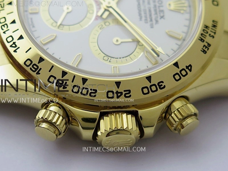 Daytona 126508 Gain WeightYG QF 1:1 Best Edition White Dial Sticks Markers on YG Bracelet SH4131 V6