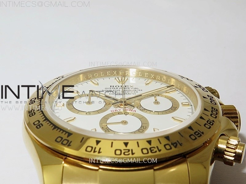 Daytona 126508 Gain WeightYG QF 1:1 Best Edition White Dial Sticks Markers on YG Bracelet SH4131 V6